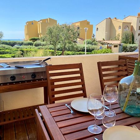 Terrasse Vue Mer 2 Pieces A Leucate Avec Piscine 아파트 객실 사진