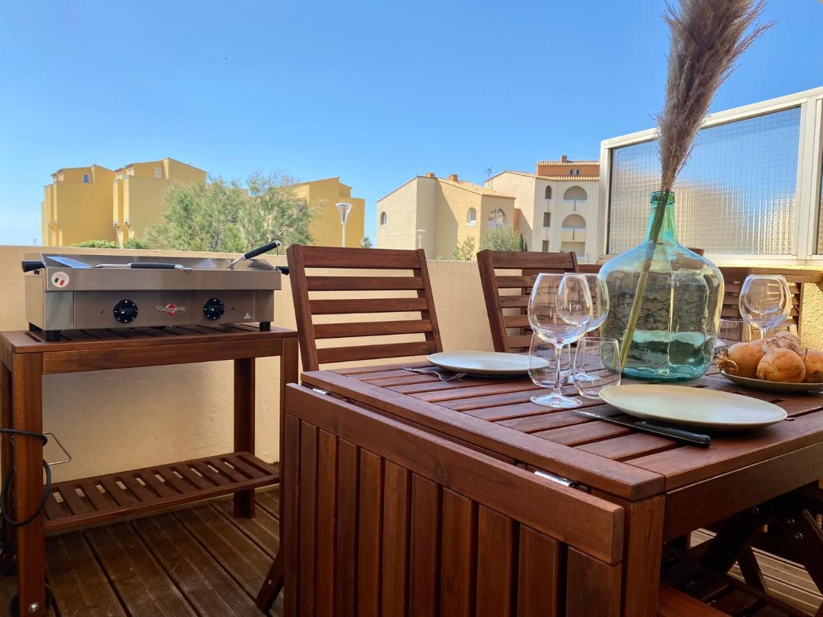 Terrasse Vue Mer 2 Pieces A Leucate Avec Piscine 아파트 외부 사진
